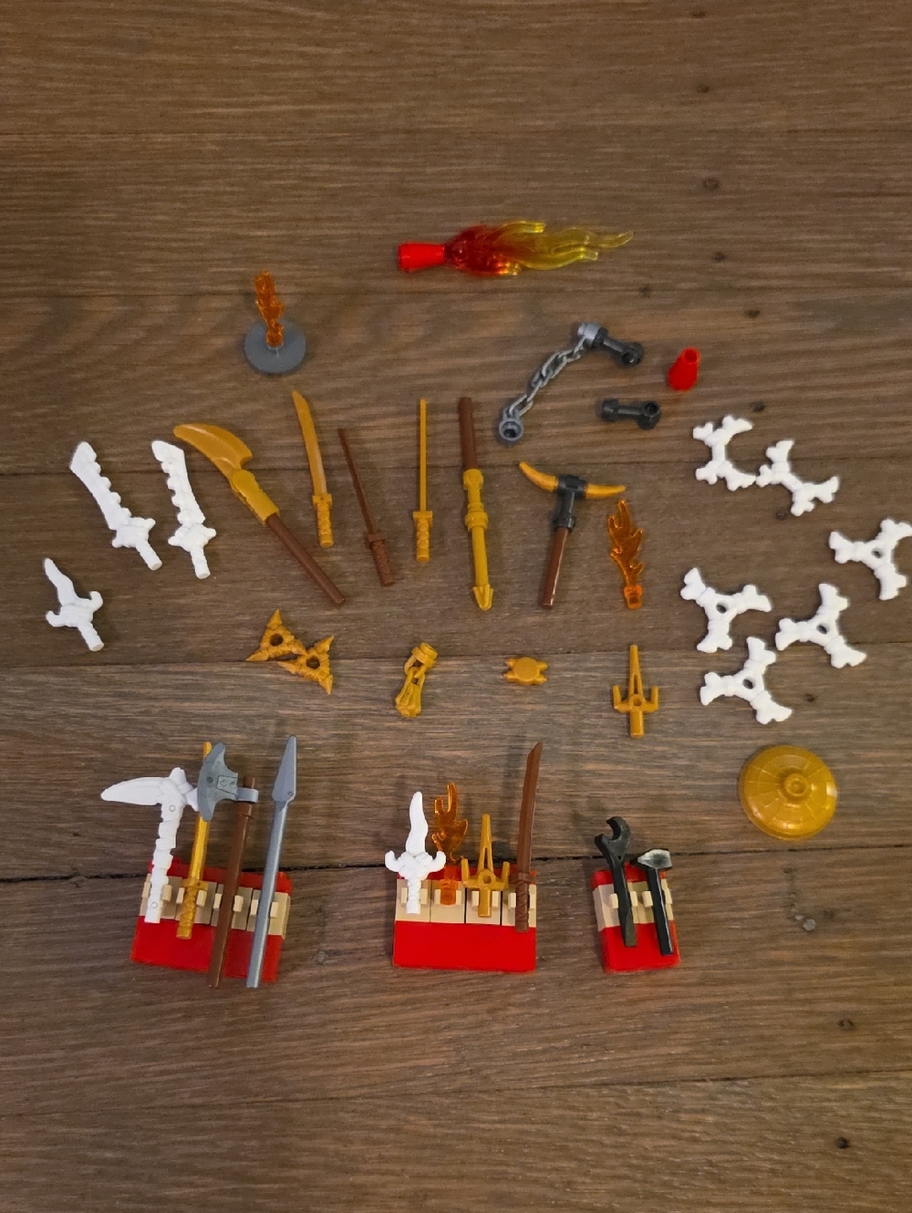 Lego Weapon and Accessory Lot/ 40 Pieces